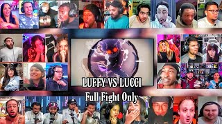 Luffy VS Lucci Full Fight Reaction Mashup  Gear 5 Luffy VS Awakened Lucci  One Piece Episode 1100 [upl. by Emory]