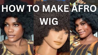 😱 How To Make Afro Wig😳 Step By Step Tutorial 😳Afro Kinky Begginer Friendly [upl. by Yrreg398]