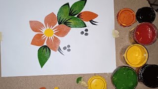 comment dessiner fleur à la peinture en couleurs [upl. by Mellette]