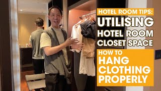 Hotel Room Tips Ep1  How To Hang Cloths Properly [upl. by Ambrosi]