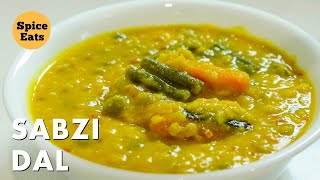 MIXED SABZI DAL  MIXED VEG DAL RECIPE  QUICK SABZI DAL [upl. by Nnaaras]