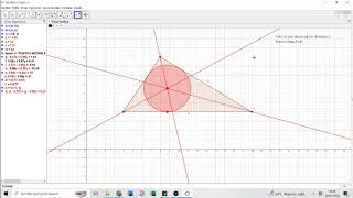 GEOGEBRA Puntos notables de un 📐 triangulo Baricentro Incentro circuncentro ortocentro [upl. by Yreffej542]