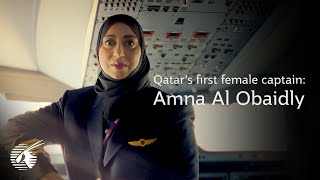 Qatar’s First Female Captain  Qatar Airways [upl. by Ilajna]