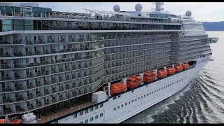 CRUISE CHASE  CELEBRITY REFLECTION  Scotland  4K Cinematic Aerial Footage [upl. by Johannah]