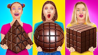 GEOMETRIC SHAPE FOOD CHALLENGE  The Sweetest and Biggest Candies by 123 GO FOOD [upl. by Anirhtak341]