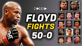 Floyd Mayweather all fights  50  0 Tribute to Mayweather By TopNewsage [upl. by Ennire]