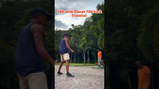 540 kick with cheat 720 kick tutorial martialarts shorts [upl. by Noet]