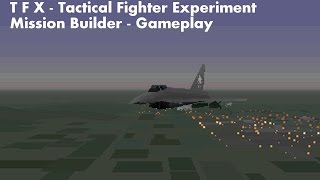 PC DOS TFX  Tactical Fighter Experiment  Mission Builder  EF 2000  Gameplay [upl. by Alyce]