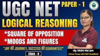 UGC NET December 2024Paper1  Logical Reasoning Square of opposition Moods and Figures  Class6 [upl. by Aicxela]