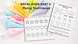 Royal Icing Part 2 Piping techniques using different consistency icings for edible decorations [upl. by Cheatham914]