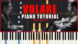 TUTORIAL Volare  Fabio Rovazzi  Pianoforte [upl. by Enelak621]