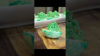 Spooky Halloween Deviled Eggs 👻 shortsvideo halloween deviledeggs halloweenfood spooky chef [upl. by Mikey]