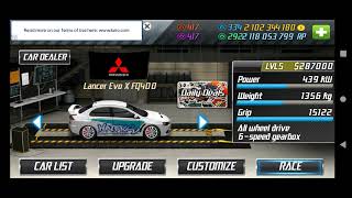 Drag racing game level 5 Lancer Evo X setting by Yanz Nitrous [upl. by Gabey954]