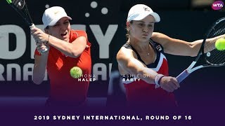 Simona Halep vs Ashleigh Barty  2019 Sydney International Round of 16  WTA Highlights [upl. by Yznil]