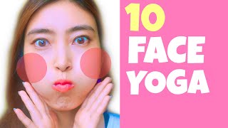 10 Face Yoga Exercises You Must Do Each Morning  Lift Up Your Cheeks Droopy Mouth Corners Jowls [upl. by Zzaj]