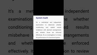 System Audit tranding youtube [upl. by Helm]