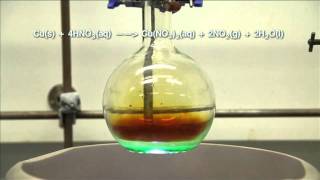 Reaction of copper with nitric acid [upl. by Aivlys]