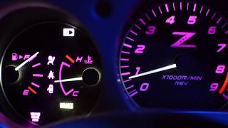 350z Purple LED for Custom Gauges with ColorChanging RPM for Logans Nissan 2 [upl. by Filler]