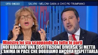 Scontro stellare Tra la Gruber e Salvini Quando sbaglia un politico cosa va fatto [upl. by Rehpretsirhc235]