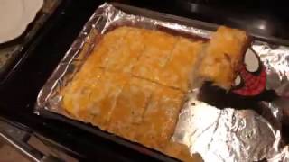 Cheesy Cauliflower Bread Sticks easy recipe [upl. by Aicirtel546]