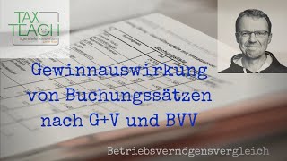 Buchführung Die Gewinnauswirkung von Buchungssätzen nach GV und BVV [upl. by Ailemak]