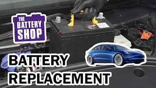 Tesla Model 3 20172022  New 12Volt Battery Install [upl. by Ahseral624]