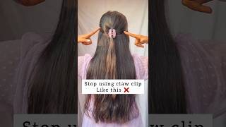 try this easy braided hairstyle with claw cliphairtutorial hairstyle hair hacks shorts clips [upl. by Nuahsyd]