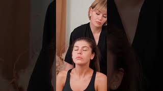 ASMR relaxing neck and facial massage for girl asmrmassage [upl. by Kopans]