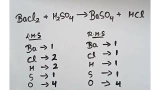 How to balanceBaCl2  H2SO4→ BaSO4  HCl [upl. by Nimrac]