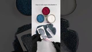 How to make Super shine BlackSatisfying Powder mixing 🎨 colormixing satisfying asmr [upl. by Stochmal]