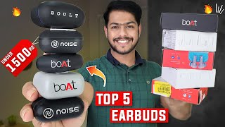 Top 5 Best Earbuds Under 1500 Rs🔥Best Boat TWS Earbuds Of 2024 Boat 141 Noise vs102 amp More [upl. by Tiffanle]