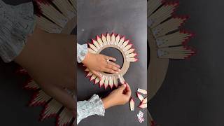 Beautiful wall hanging craft ideas with Match sticks youtubeshorts shorts wallhanging [upl. by Ahsienom]