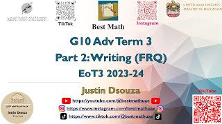 10Adv Part 2 Writing  EoT3  Long Division Factoring Composition Binomial Radical  Q16  Q20 [upl. by Nesnah]