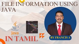 file information using java  in Tamil  Computer 360 FRANCISA [upl. by Goodson]