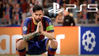 🔥 FIFA 21 NEXT GEN  Barcelona vs PSG  Champions League Final ● Broadcast Camera Gameplay  PS5 [upl. by Nodnart]