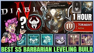 Diablo 4  New Best Barbarian Leveling Build  Season 5 FAST 1 to 70  Skills Uniques Gear Guide [upl. by Barrett]