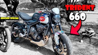 Probando Triumph Trident 660 Special Edición ➡️ Definitivamente Mejor que MT07 🔥 [upl. by Esinehc]