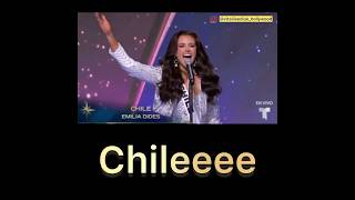 Miss Universe Chile Emilia Dides is not chilling 👸 celinedion missuniverso emiliadides [upl. by Bronny]