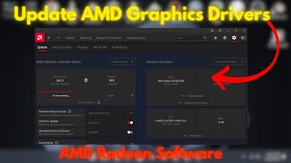 How To Update AMD Graphics Drivers  AMD Radeon Software [upl. by Tecla716]