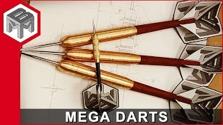 MEGA Darts for the Mega Dartboard  How to Make Them [upl. by Ecirehc]