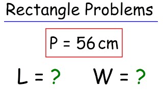 How To Find The Length and Width of a Rectangle Given The Perimeter [upl. by Daberath135]