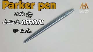 Parker Classic Stainless Steel CT Ball Pen in Telugu [upl. by Brigit565]