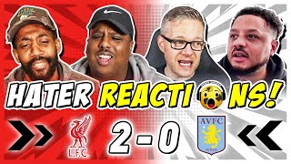 LIVERPOOL RIVALS amp HATERS RAGING 😡 REACTION TO LIVERPOOL 20 ASTON VILLA  PREMIER LEAGUE [upl. by Aceber]