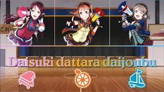 Aqours 2nd year  Daisuki Dattara Daijoubu  color coded ROMENGVIE [upl. by Aiotal]