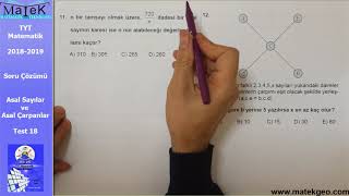 Asal Sayılar ve Asal Çarpanlar Soru Çözümü  Test 18  TYT Matematik [upl. by Sievert]