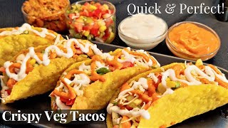 Veg Mexican Tacos  Taco Shells  Harissa sauce  Garlic Sauce  Veg Tacos Recipe  Mexican Tacos [upl. by Teirrah]