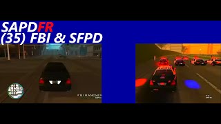 GTA SA MOD SAPDFR POLICE SFPD SAN FRANCISCO amp FBI PATROL SHOOTING FIRE CHASES PURSUITS ARMED ROBBERY [upl. by Asilef]