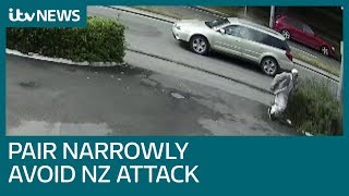 Christchurch CCTV shows late father and son making narrow escape from NZ gunman  ITV News [upl. by Heringer]