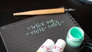 Using Gouache to Make Calligraphy Ink Colors [upl. by Andris]