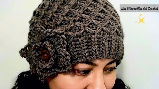 GORRO tejido a CROCHET paso a paso para mujer ⭐️⭐️⭐️⭐️⭐️ LasMaravillasdelCrochet [upl. by Bonnes903]